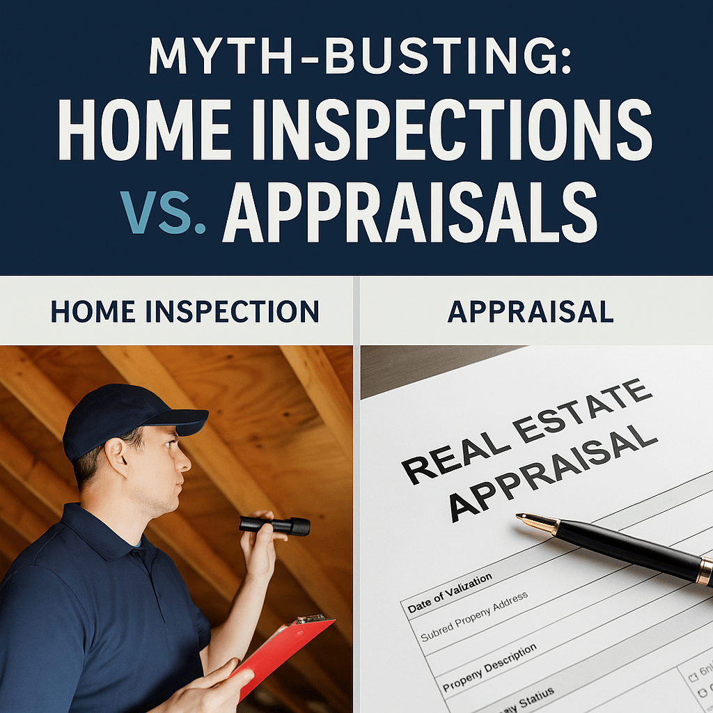 🧠 Myth-Busting: Home Inspections vs. Appraisals